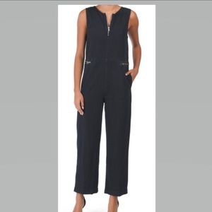 Neuw Denim Crop Utility Jumpsuit Black
